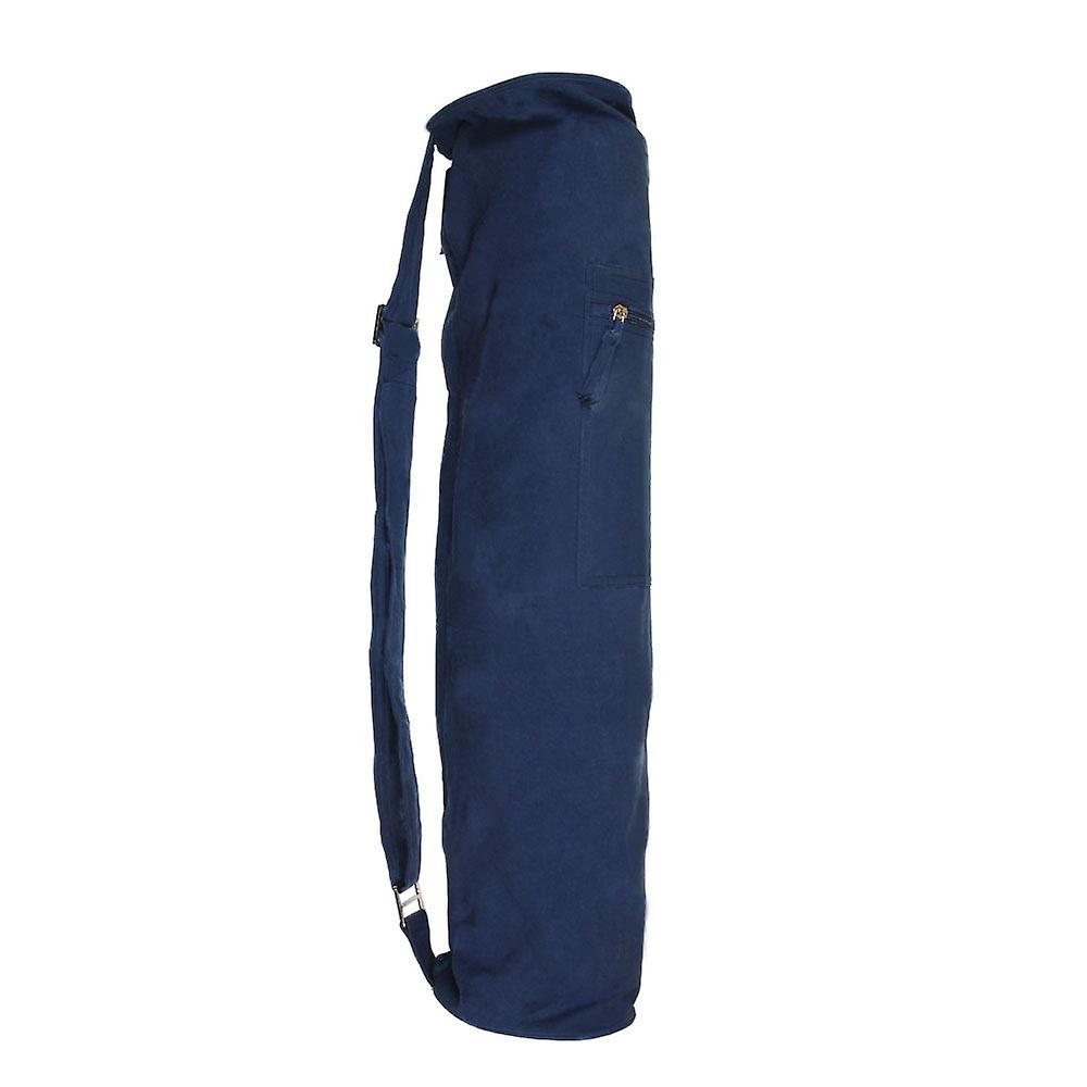 Fitness Mad Jute Bag Eco Friendly Yoga Fitness Equipment Carrier- Dark Blue