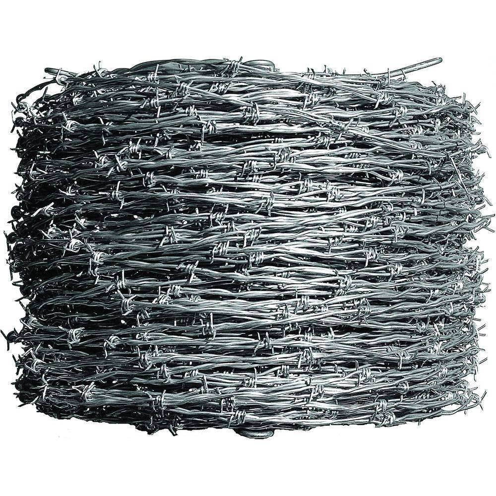 FARMGARD 1320 ft. 12-12-Gauge 4-Point Class I High-Tensile Galvanized Steel Barbed Wire 317831A