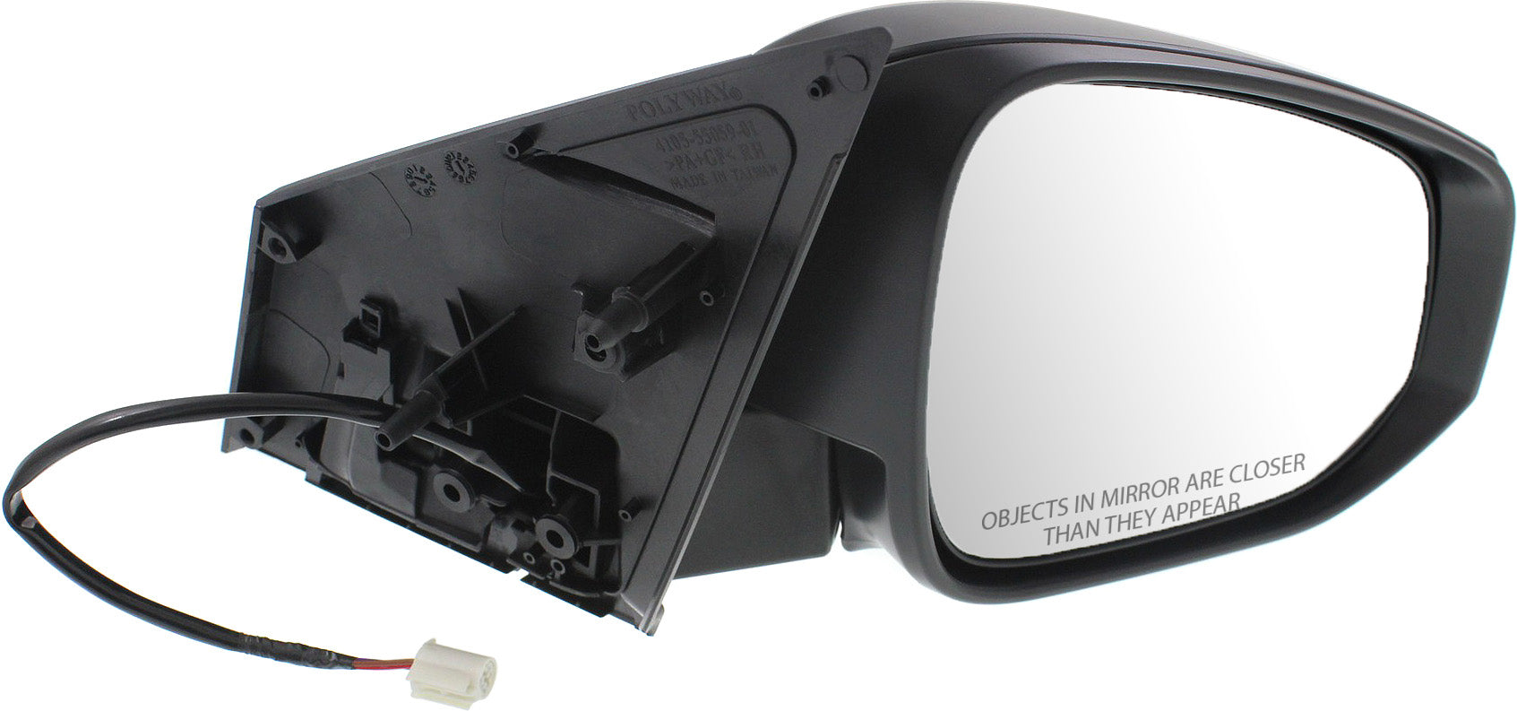 Mirror Compatible With 2013-2015 Toyota RAV4 Right Passenger Side Textured Black Kool-Vue