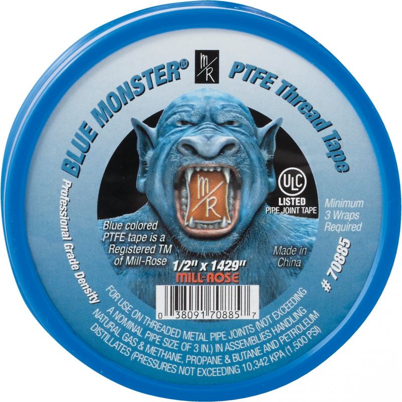 BLUE MONSTER Thread Seal Tape 1 2 In. X 1429 In. Blue