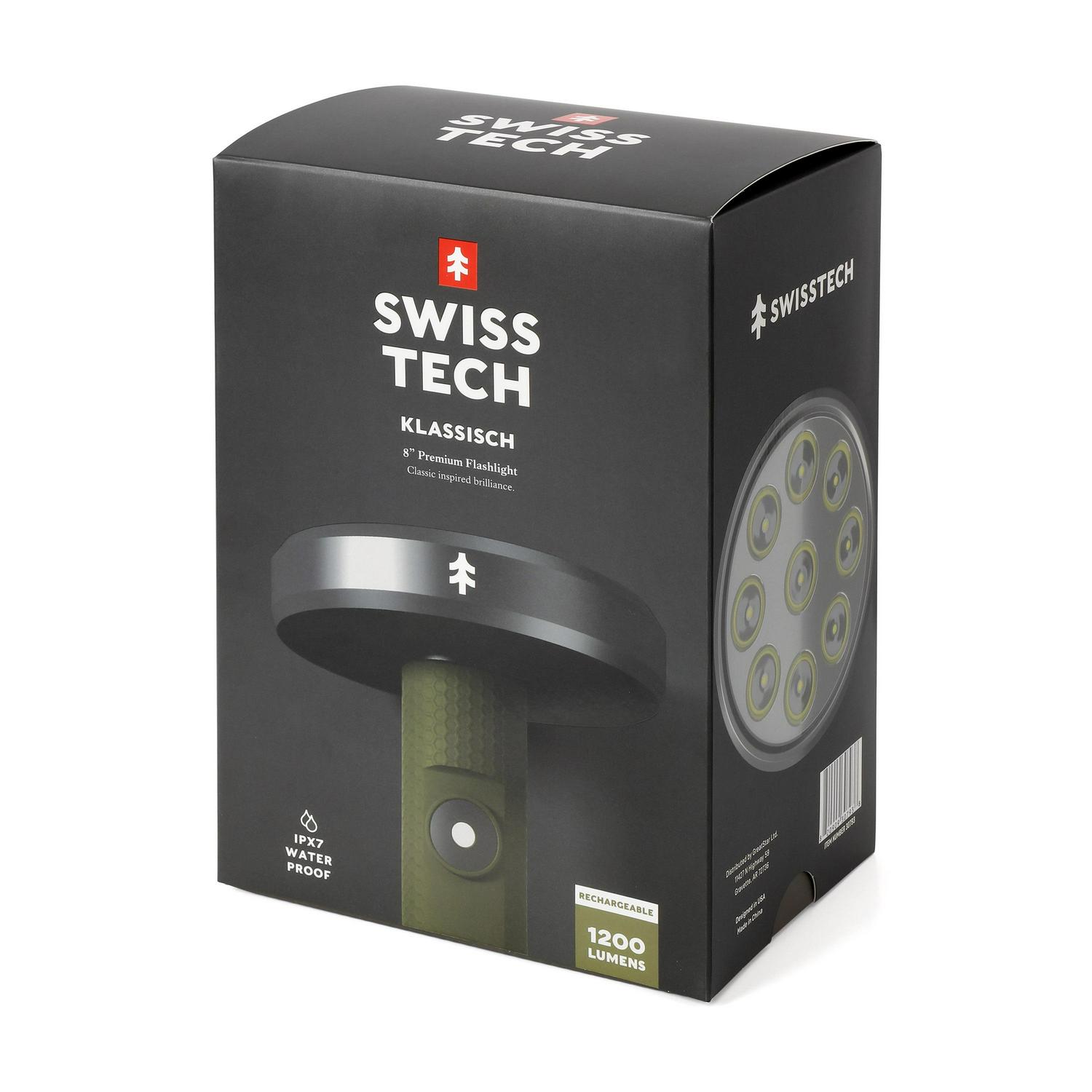 Swiss Tech 1200 Lumen LED Flashlight Rechargeable Battery  Crowdfused