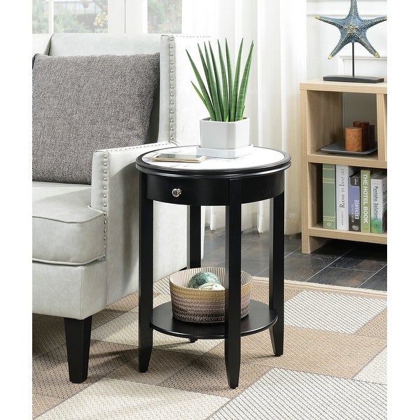 Copper Grove Aubrieta 1 Drawer End Table with Shelf