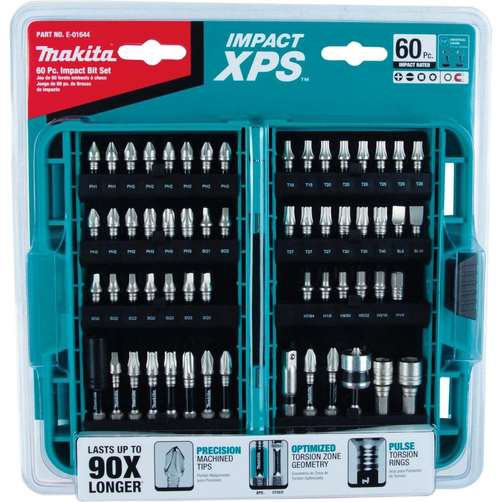 Makita Impact XPS 60 Pc. Impact Bit Set E-01644 from Makita