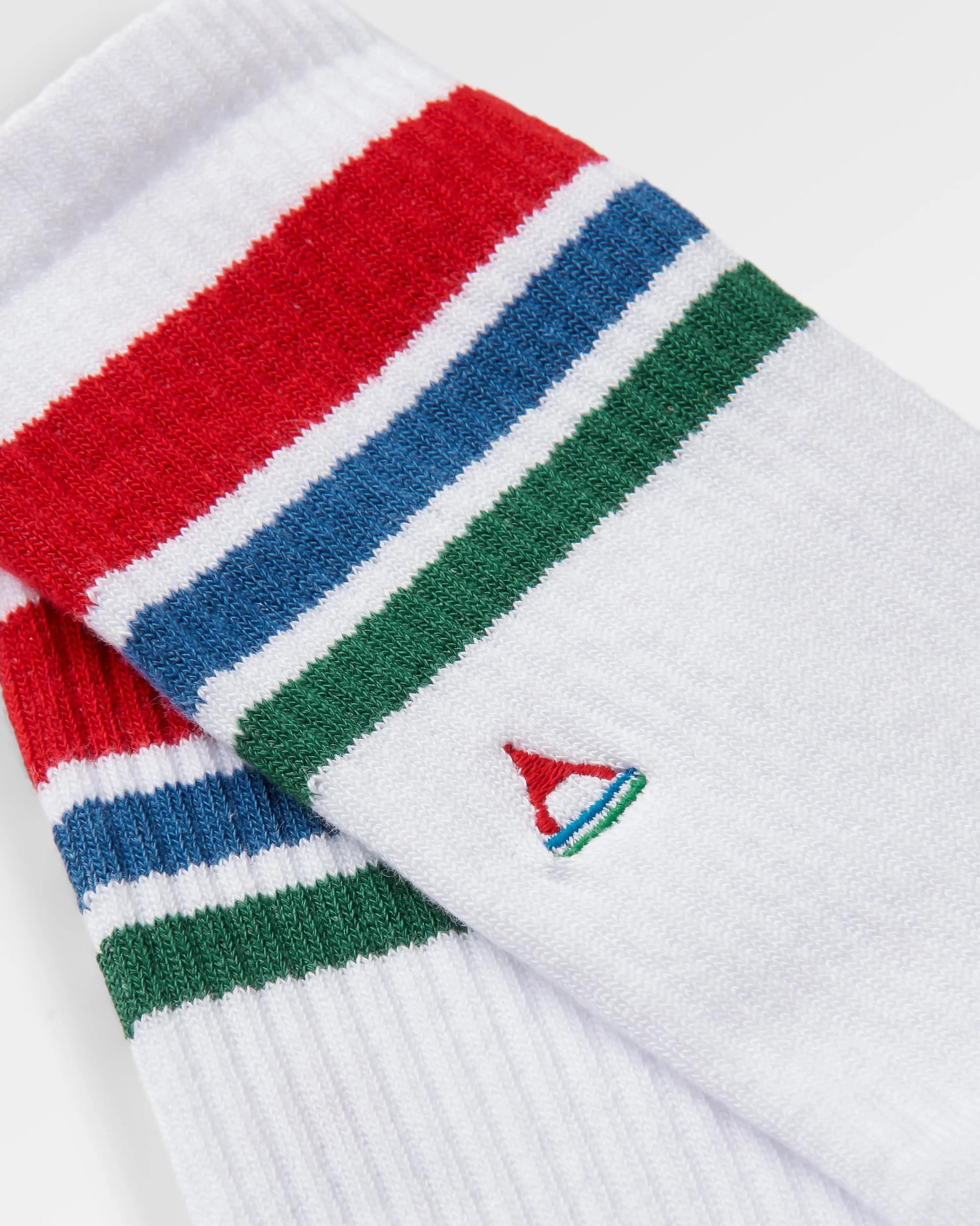 Organic Midweight Crew Socks - White