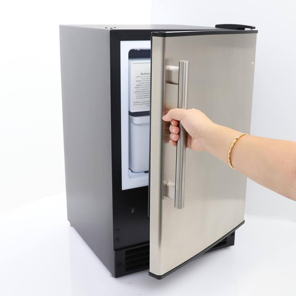 Maxx Ice Countertop or Built-In Ice Maker in Stainless Steel MIMC15C