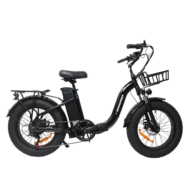 wholesale Low Step Through Thru Folding Foldable Cruiser Tire Fat Tyre 20 Wheel 48v Powerful E Pedelec Motor Snow Electric Bike