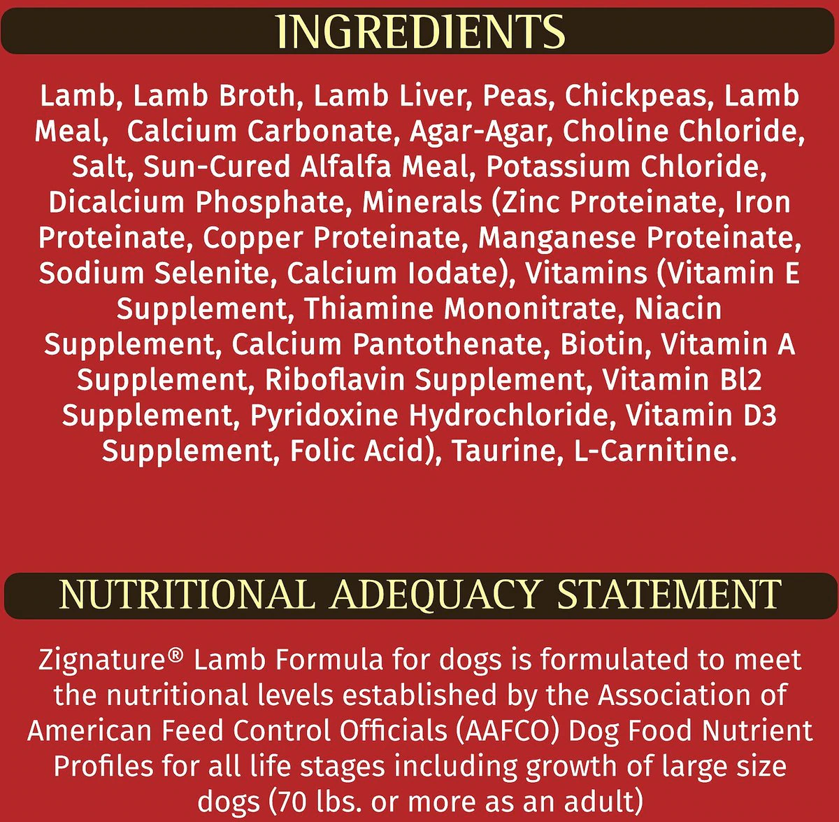 Zignature Lamb Limited Ingredient Formula Grain-Free Canned Dog Food 13-oz case of 12