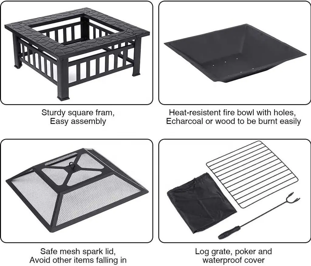 Polar Everest Foldable camping accessories Barbecue Grill table iron Stainless Steel bbq Grills stove for Cooking Picnics Beach