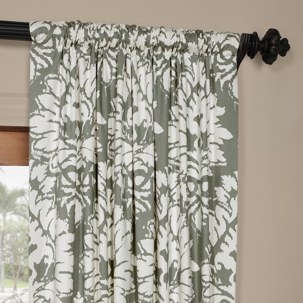 Exclusive Fabrics Lacuna Cotton Printed Curtain (1 Panel)