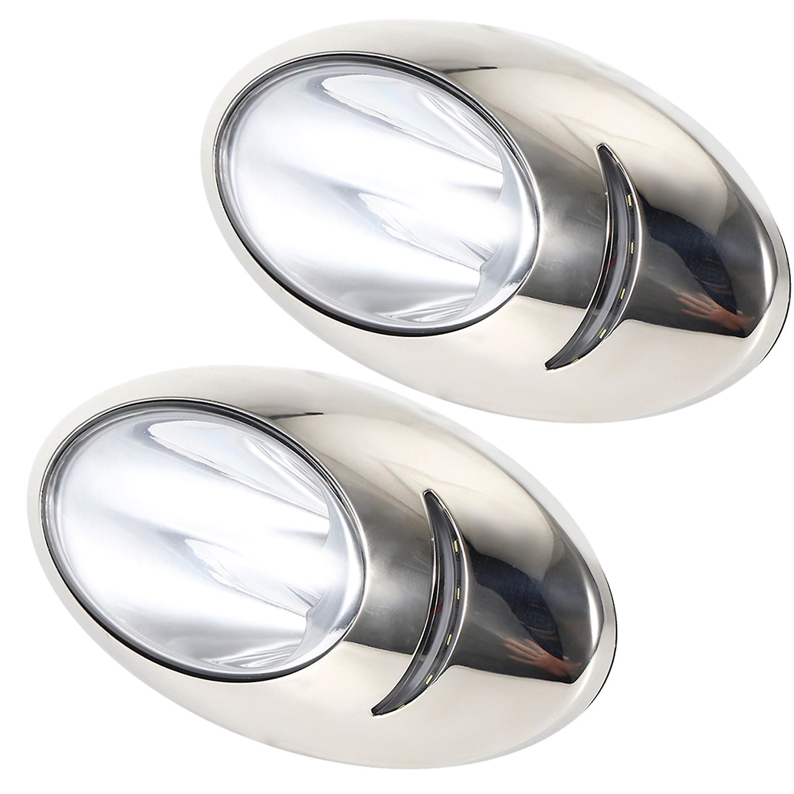 2pcs 6300k Boat Led Light High Brightness Ip66 Waterproof Marine Yacht Spotlight