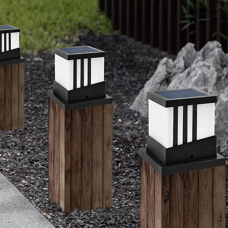 Solar Column Head Light Wall Light 16led Waterproof Garden Light