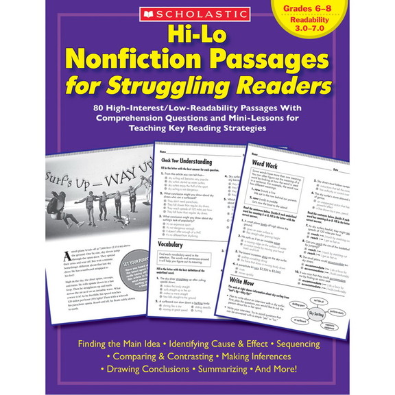 SC 0439694981 Hi Lo Nonfiction Passages Gr 6 8  Fo...