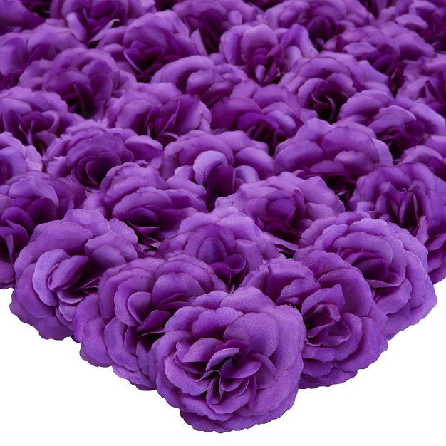 Bright Creations 50 Pack Purple Roses Artificial Flowers Bulk 3 Inch Stemless Fake Silk Roses For Decorations Wedding