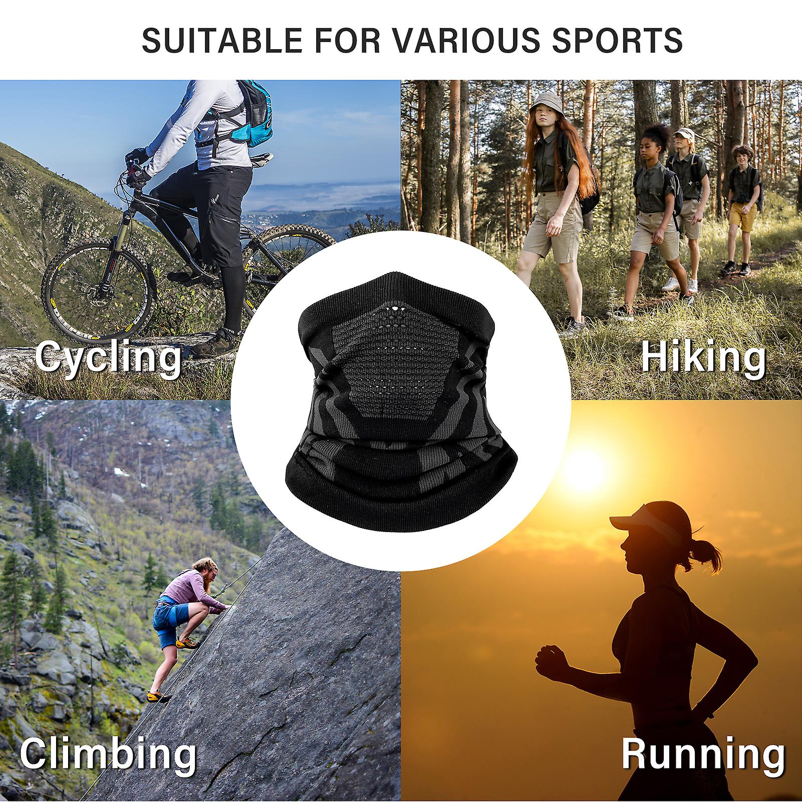 Cycling Face Cover Neck Gaiter Breathable Stretchable Moisture-wicking Warm Windproof Sun Block Hiking Climbing Running No.301409