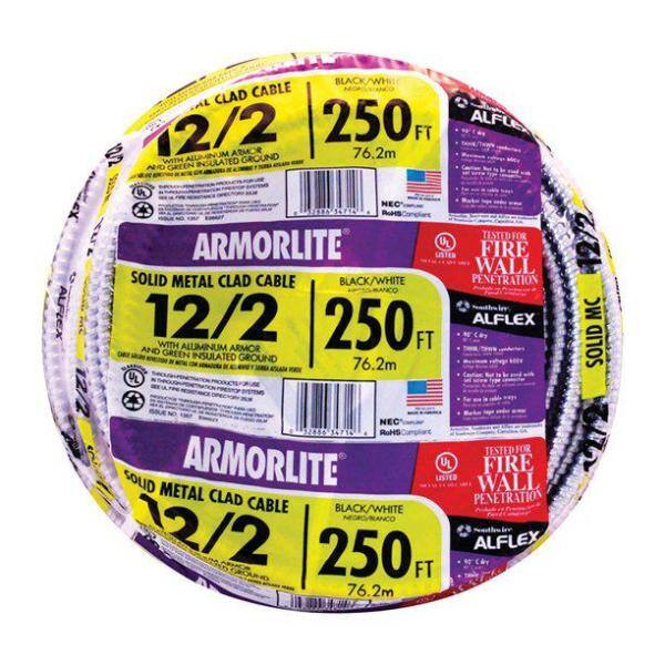 Southwire 122 x 250 ft. Solid CU BXAC (AL Armored Cable) Armorlite Cable 61023101