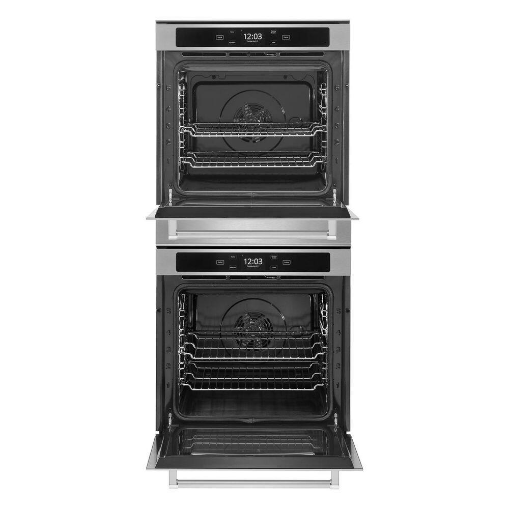 KitchenAid 24 in. Double Electric Wall Oven in Fingerprint Resistant Stainless Steel KODC504PPS