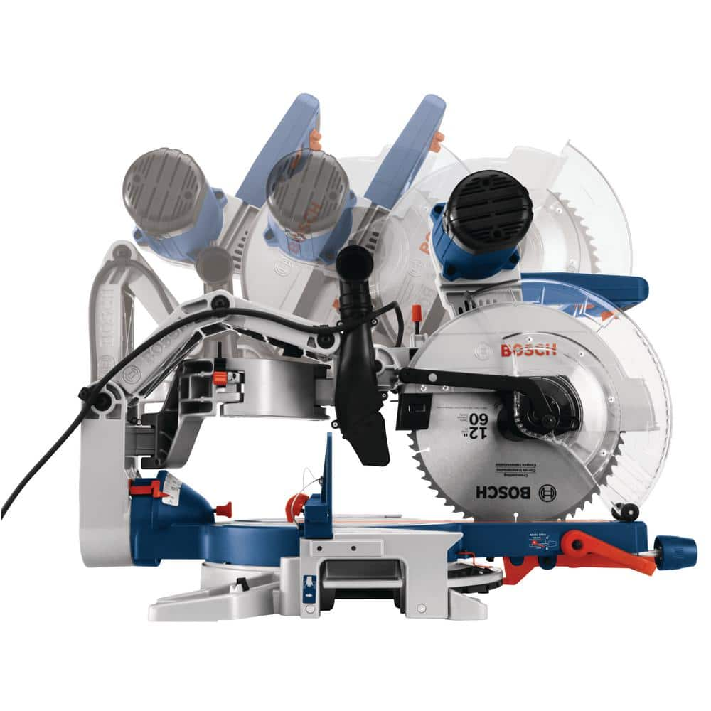 Bosch 15 Amp 12 in. Corded Dual-Bevel Sliding Glide Miter Saw with 60 Tooth Saw Blade GCM12SD