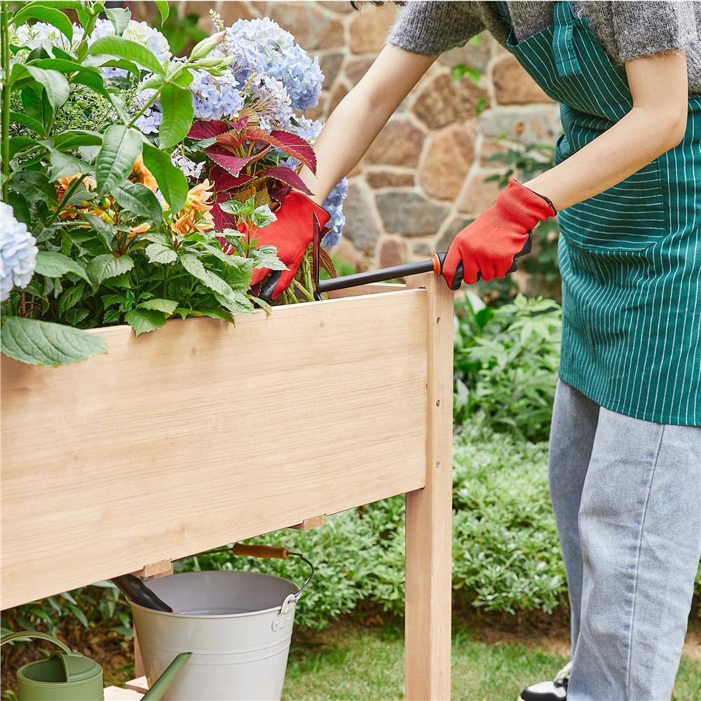 Yaheetech 47 in. L x 22.5 in. W x 31.5 in. H Fir Wood Elevated Raised Garden Bed for Vegetables Flowers and Herbs DYg7om0001