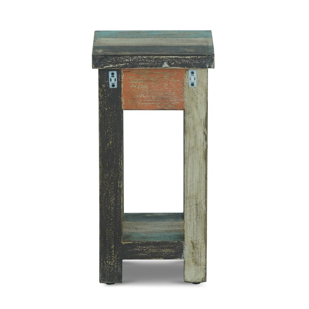 Meader Distressed Mango Wood Small Side Table by Christopher Knight Home