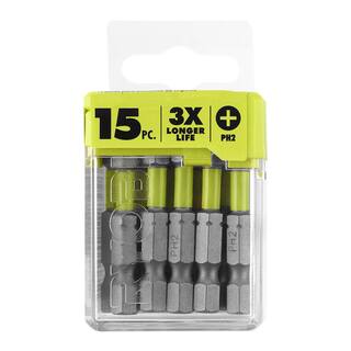 RYOBI 2 in. Bulk Impact Drive Bit Set (15-Piece) A961503