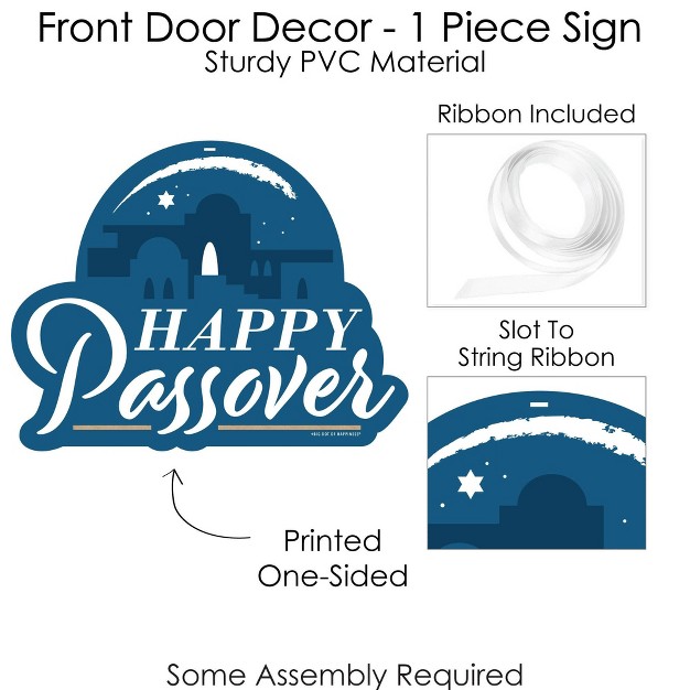 Big Dot Of Happiness Happy Passover Hanging Porch Pesach Jewish Holiday Party Outdoor Decorations Front Door Decor 1 Piece Sign