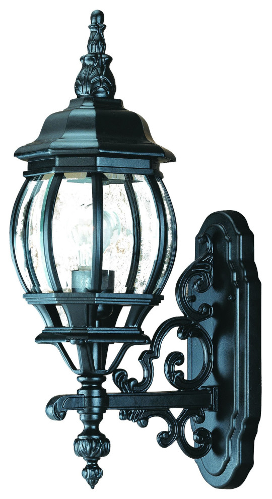 Chateau 1 Light Matte Black Wall Light (5150BK)   Mediterranean   Outdoor Wall Lights And Sconces   by Lights Online  Houzz