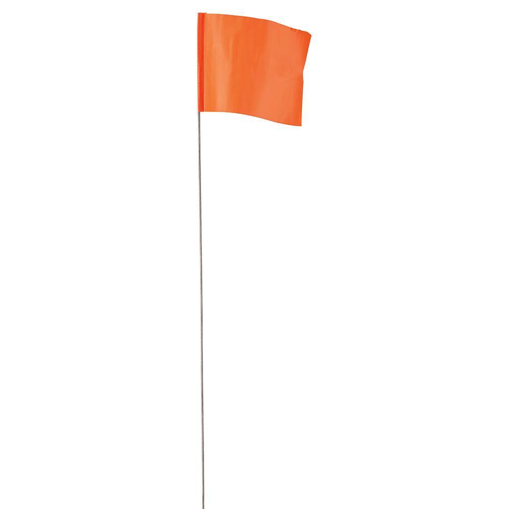 Empire 3.5 in. x 2.5 in. Glo Orange Flag Stakes (100-Pack) 78-002