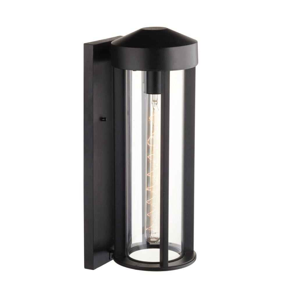 Globe Electric Beckham Black Rustic IndoorOutdoor 1-Light Wall Sconce 44245