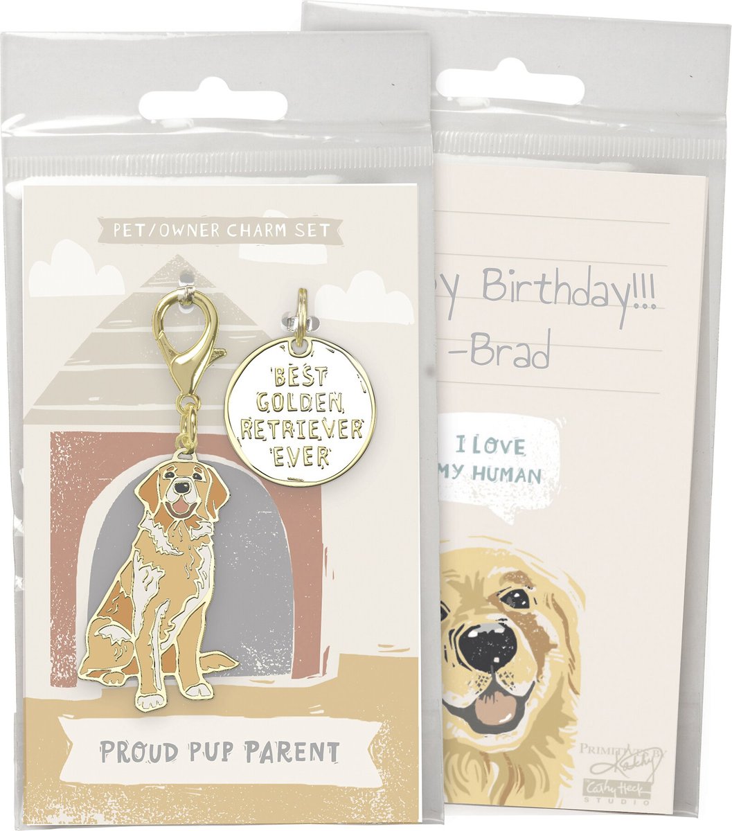 Primitives By Kathy Golden Retriever Charm， 2 count