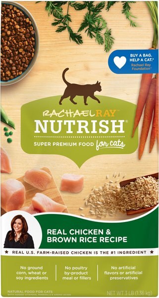 Rachael Ray Nutrish Natural Chicken and Brown Rice Recipe Dry Cat Food