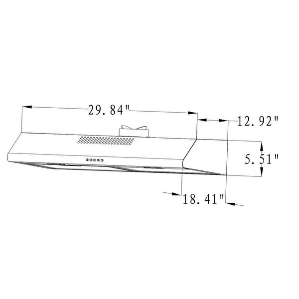 30'' Under Cabinet Daul Motors Range Hood