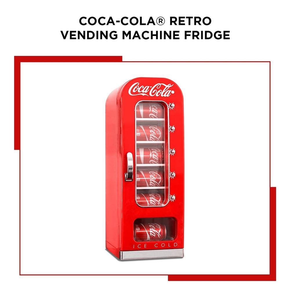 Koolatron 9.38 in. 10 (12 oz.) Coca Cola Retro Can Cooler CVF18