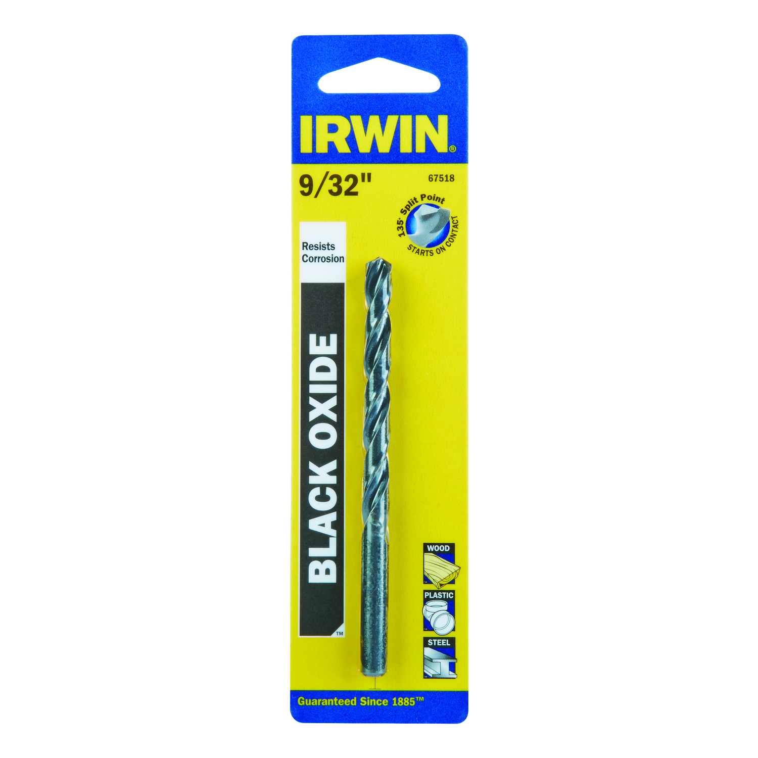 Irwin 9/32 in. X 4-1/4 in. L High Speed Steel Drill Bit 1 pc