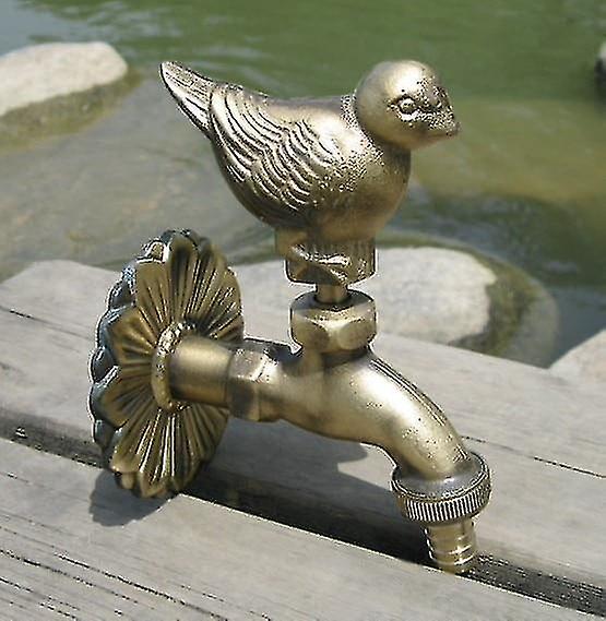 Outdoor Decorative Garden Faucet Animal Shape Bibcock Antique Brass Tap