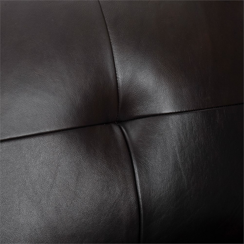 Almafi 82 quotBrown Leather Sofa   Sofas   by Homesquare  Houzz