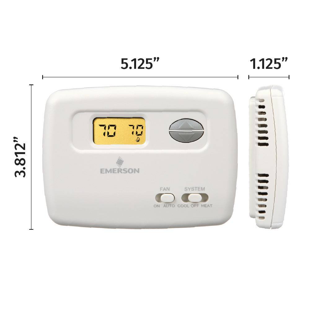 Emerson 70 Series Classic Non-Programmable Single Stage (1H1C) Thermostat 1F78-144