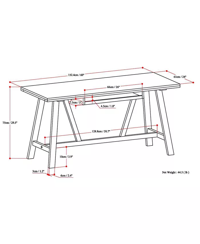 Simpli Home Baylie Desk