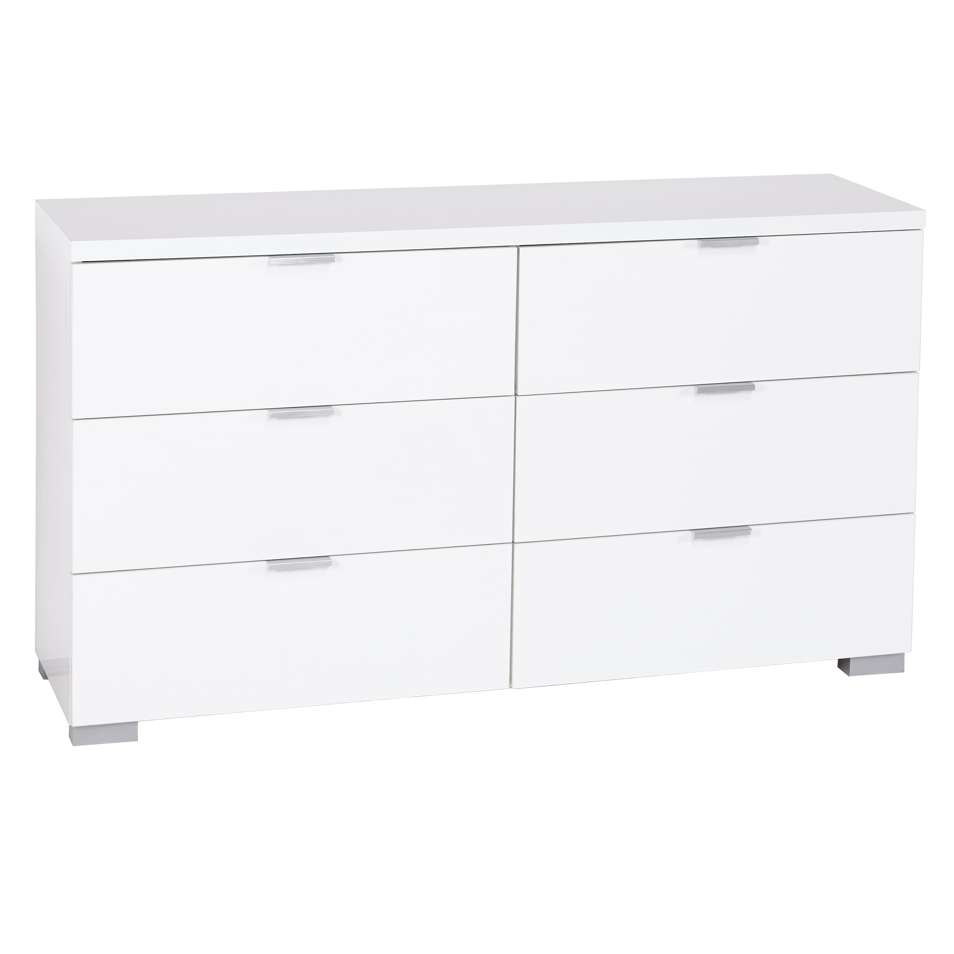 TMS Modern Zuri Six Drawer Dresser - White