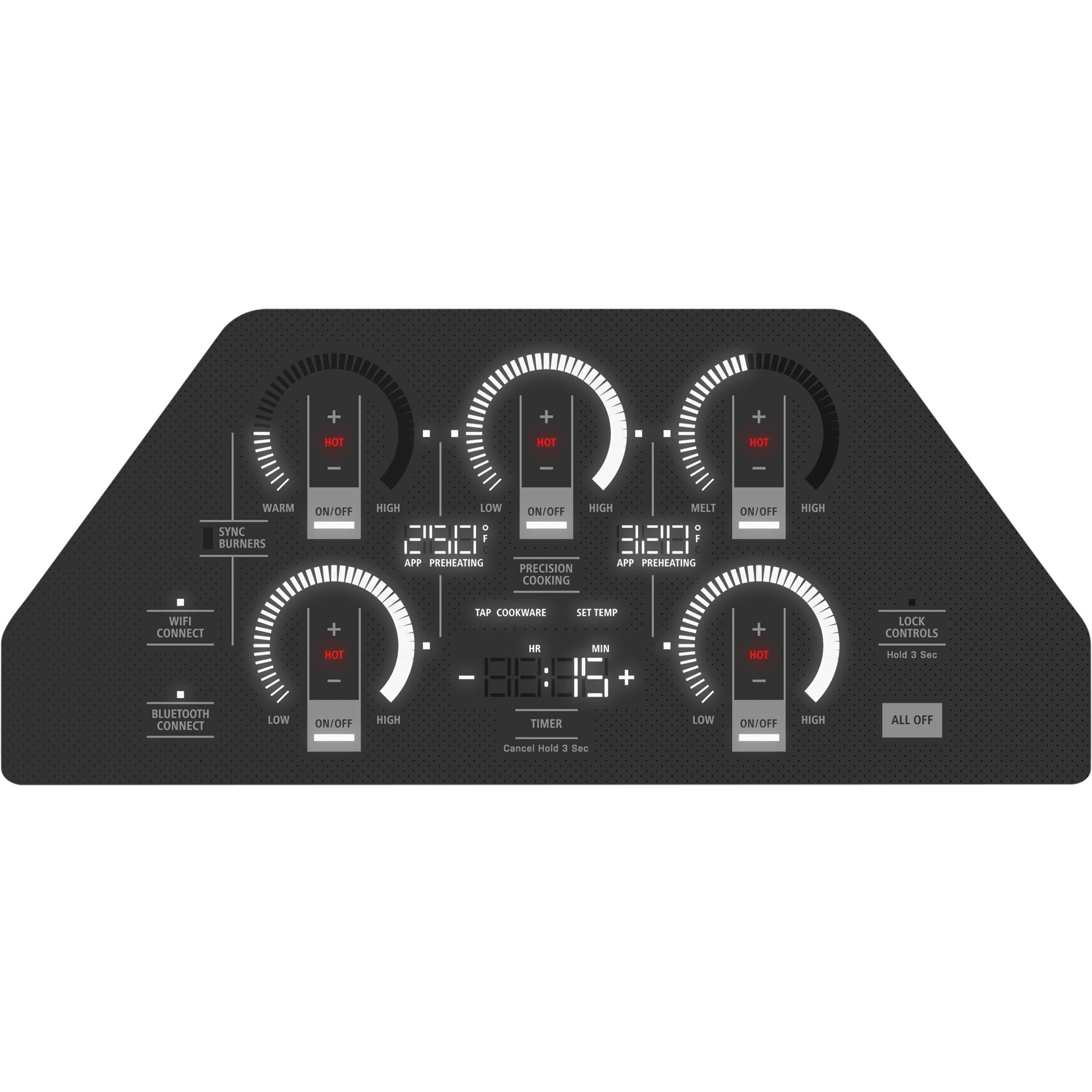 Monogram 36-inch Built-in Induction Cooktop with Wi-Fi Connect ZHU36RDTBB