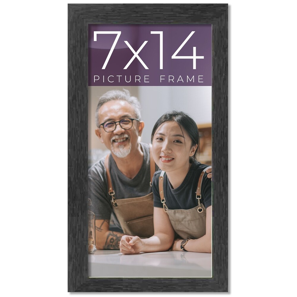 7x14 Black Picture Frame   Wood Picture Frame Complete with UV