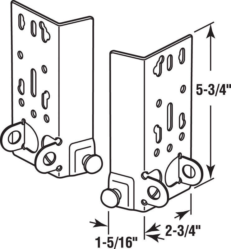 Prime-Line 1-5/16 in. W X 2-3/4 in. L Steel Bracket