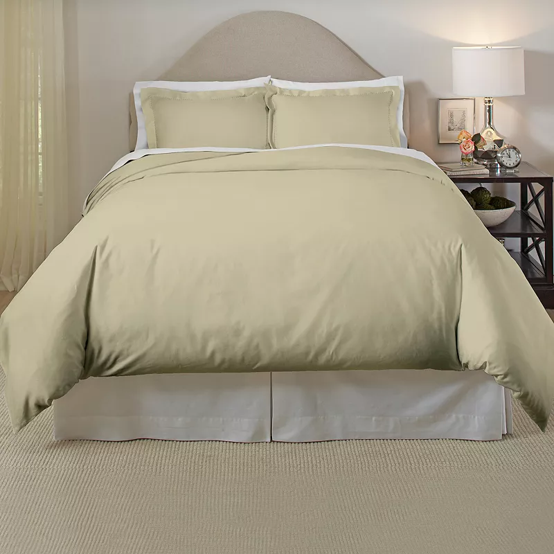 Pointehaven 410 Thread Count Cotton Duvet Cover Set