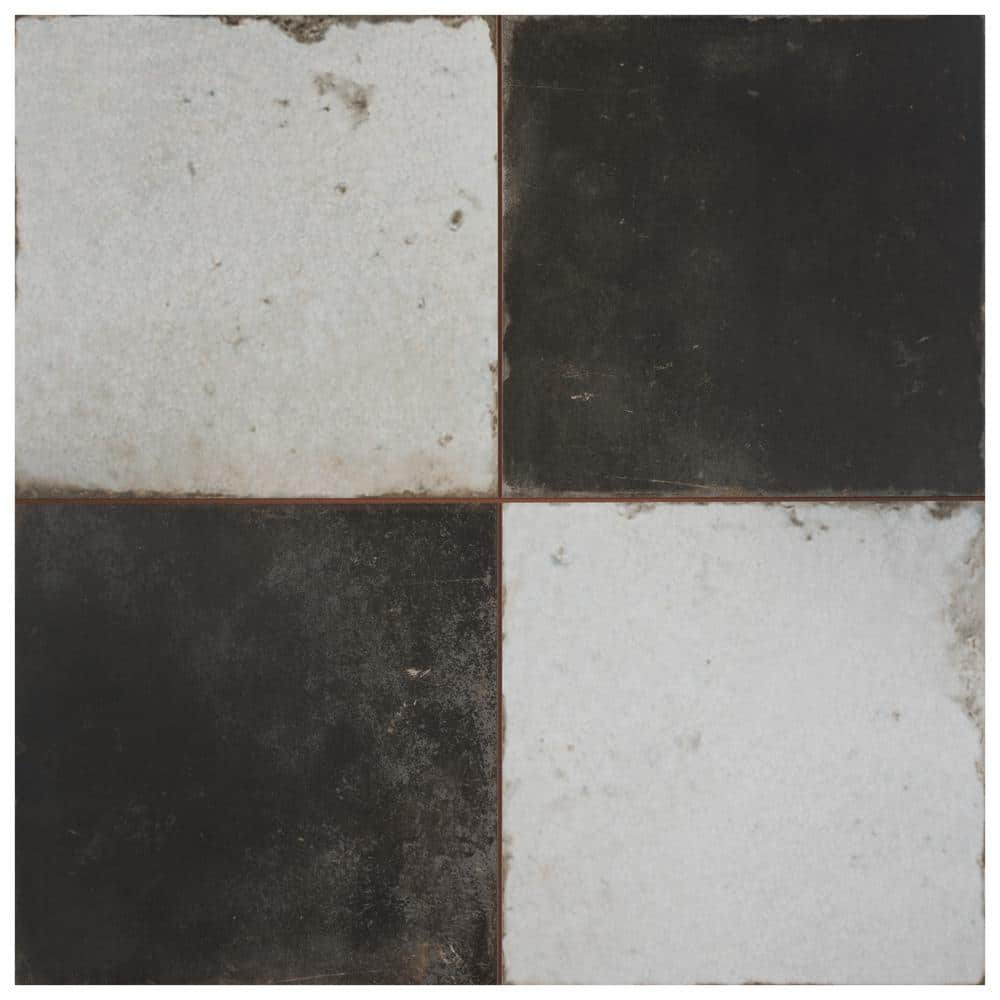 Merola Tile Kings Damero 17 58 in. x 17 58 in. Ceramic Floor and Wall Tile 10.95 sq. ft.Case FPEKDAME