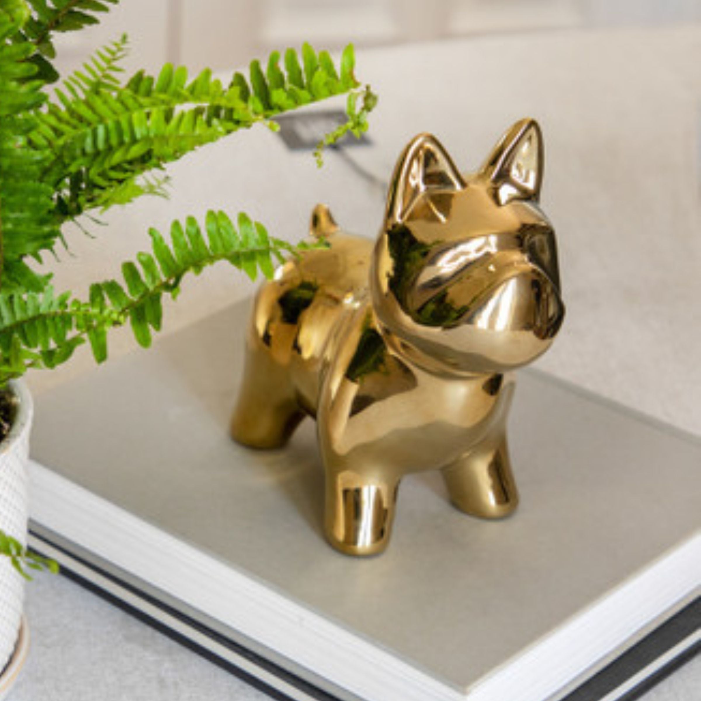 Dog Ceramic Table Décor - Gold 15827-01