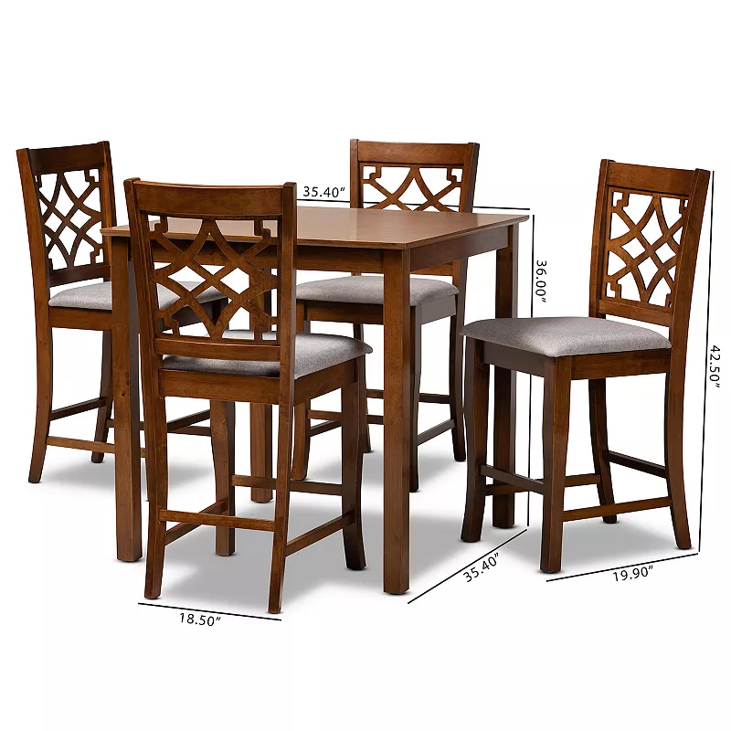 Baxton Studio Nisa Pub 5-piece Set