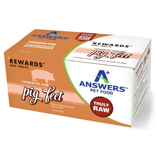 Answers Rewards Fermented Pig Feet Frozen Raw Dog Treats