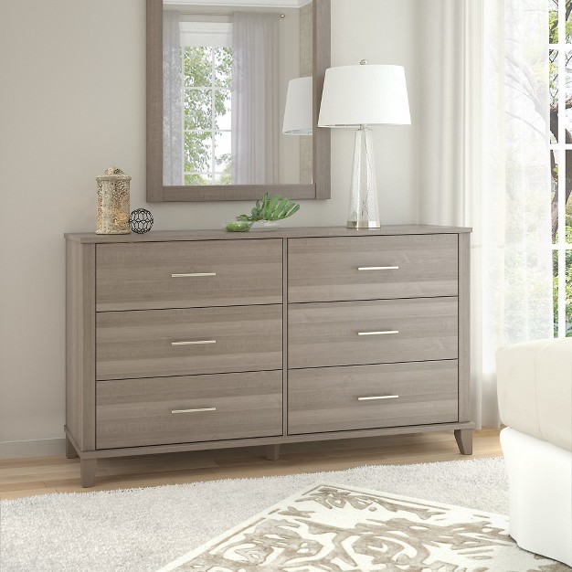 Somerset 6 Drawer Dresser In Gray Bush Furniture