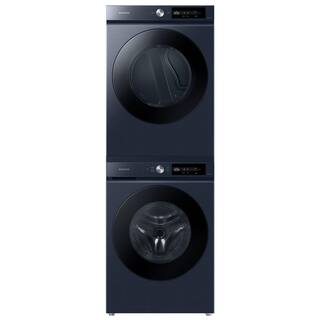  Bespoke 4.6 cu. ft. Large Capacity Smart Front Load Washer in Brushed Navy with Super Speed Wash and AI Smart Dial WF46BB6700AD