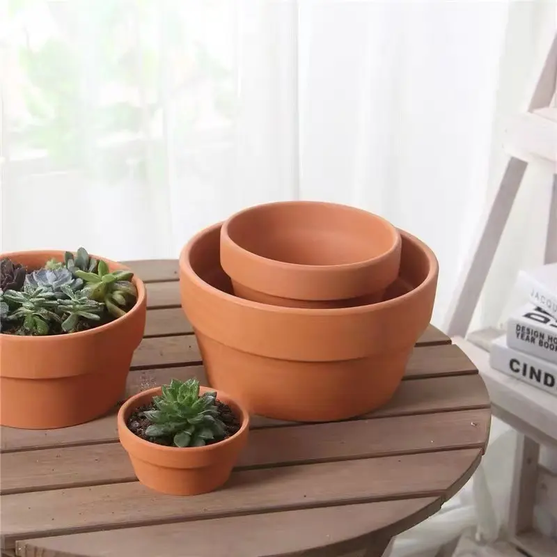 High Quality Terracotta Pots International Flowerpots Short Planting Pots Succulent Pot Planters