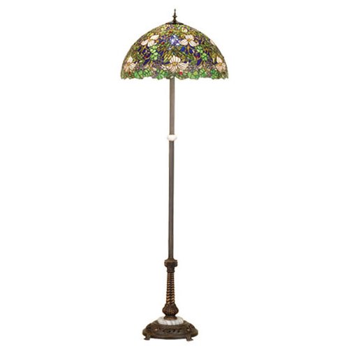 Meyda Tiffany 65445 Stained Glass / Tiffany Floor Lamp From The Trillium & Violet